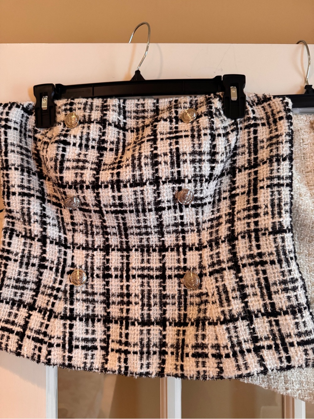 White House Black Market Black & Cream Tweed Bustier Duo - Picture 7 of 11